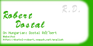 robert dostal business card